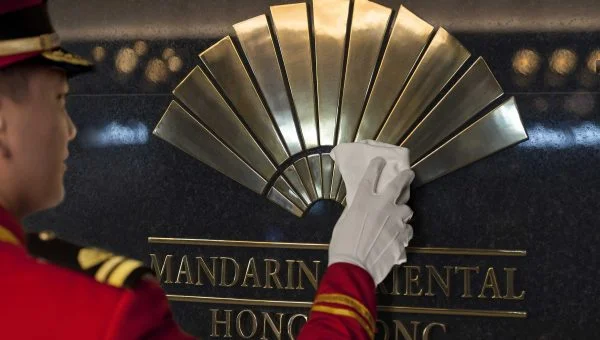 The party suite at the Landmark Mandarin Oriental, Hong Kong comes complete